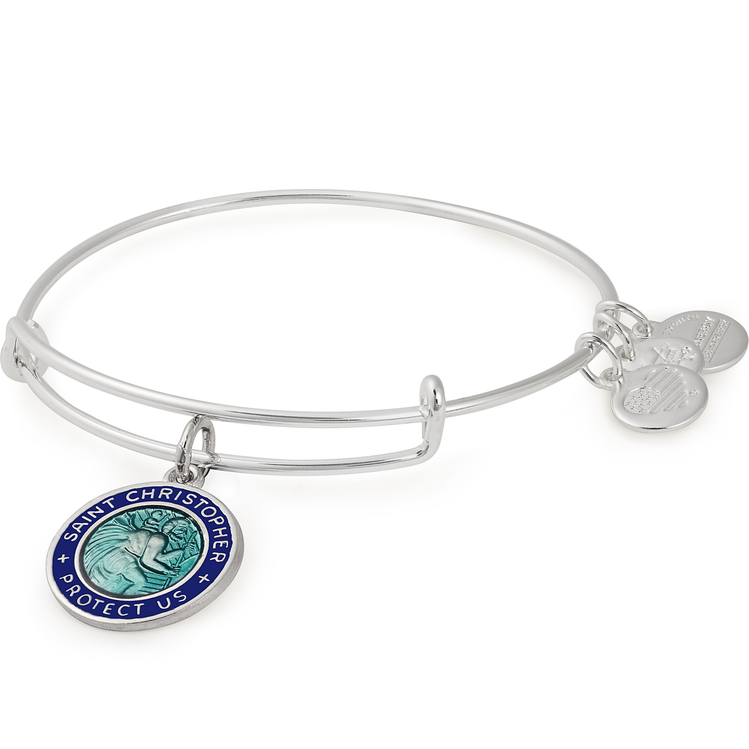 Saint Christopher Protection Charm Bangle