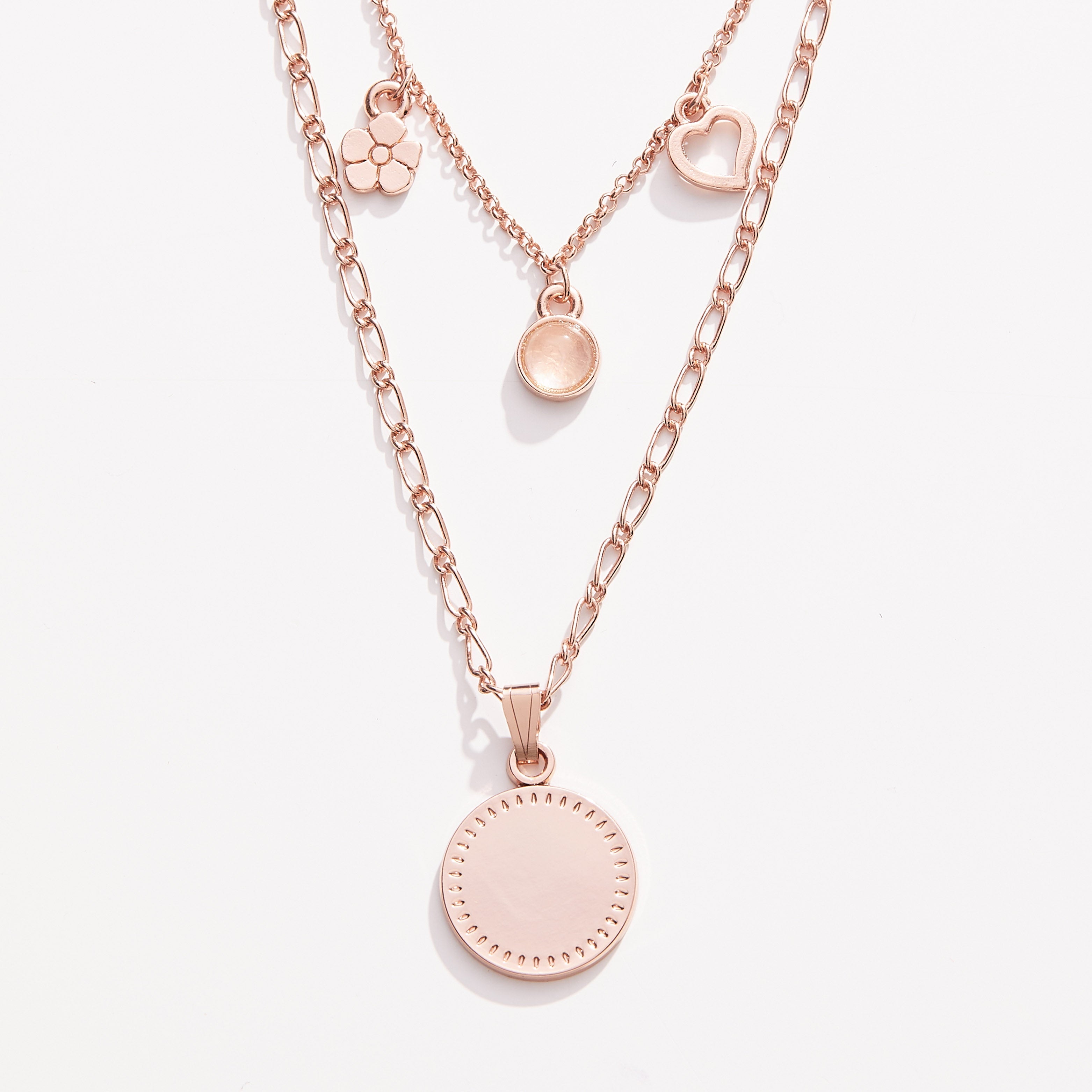Joy + Love Multi-Charm Layered Necklace