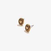 Heart Embossed Stud Earrings