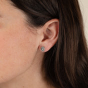 Heart Embossed Stud Earrings