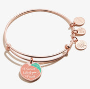 Practice What You Peach' Charm Bangle