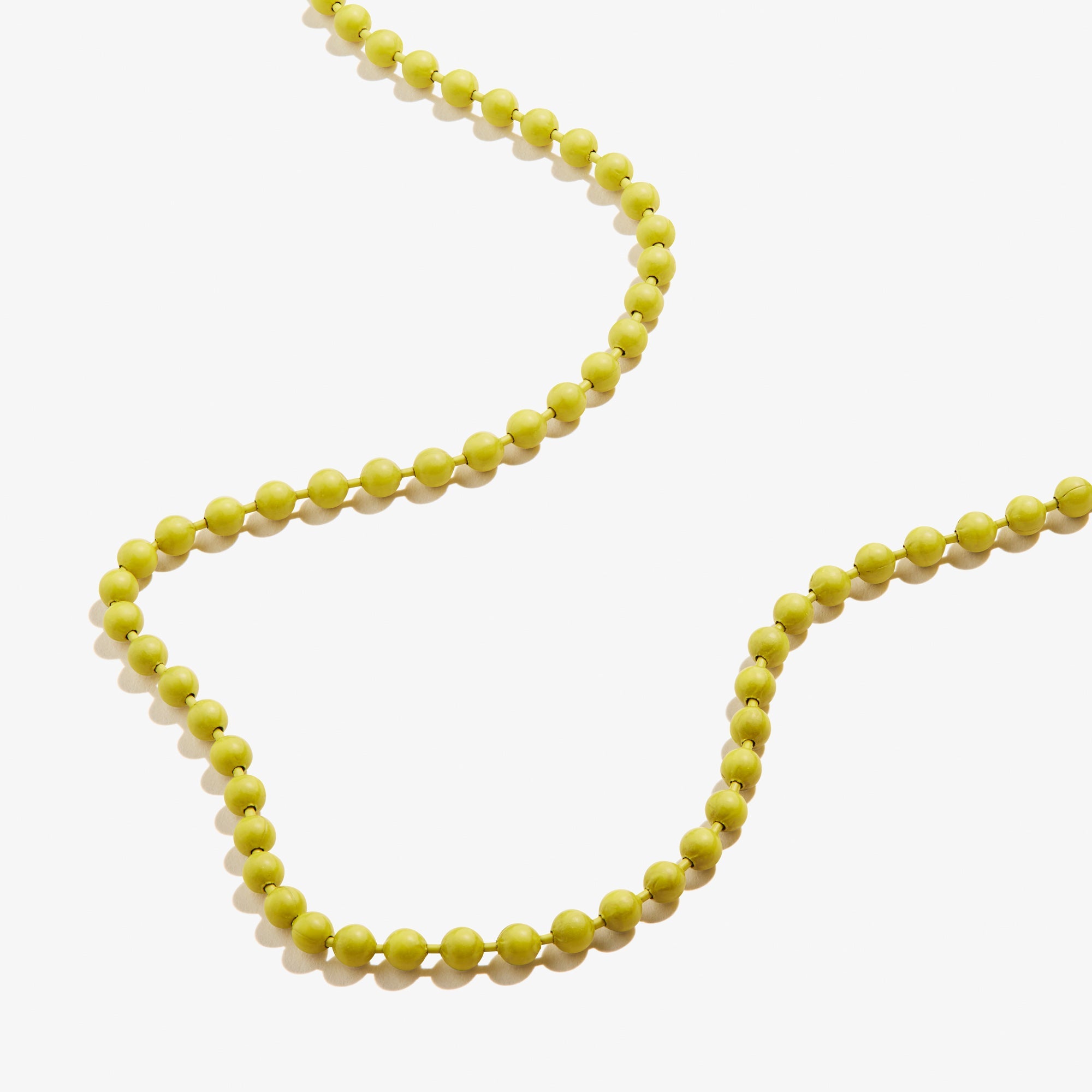 Yellow Ball Chain Necklace