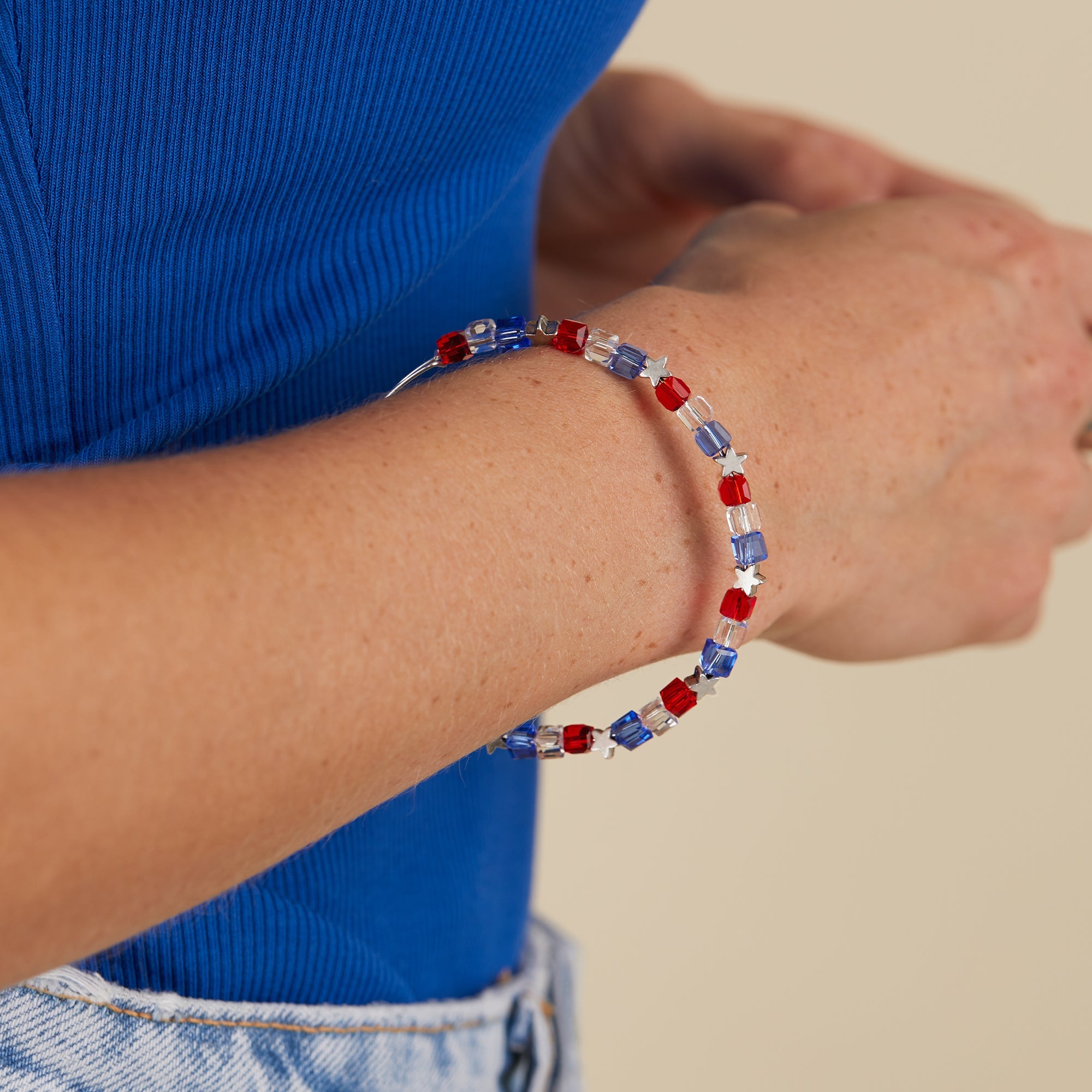 Celebrate USA Beaded Bangle