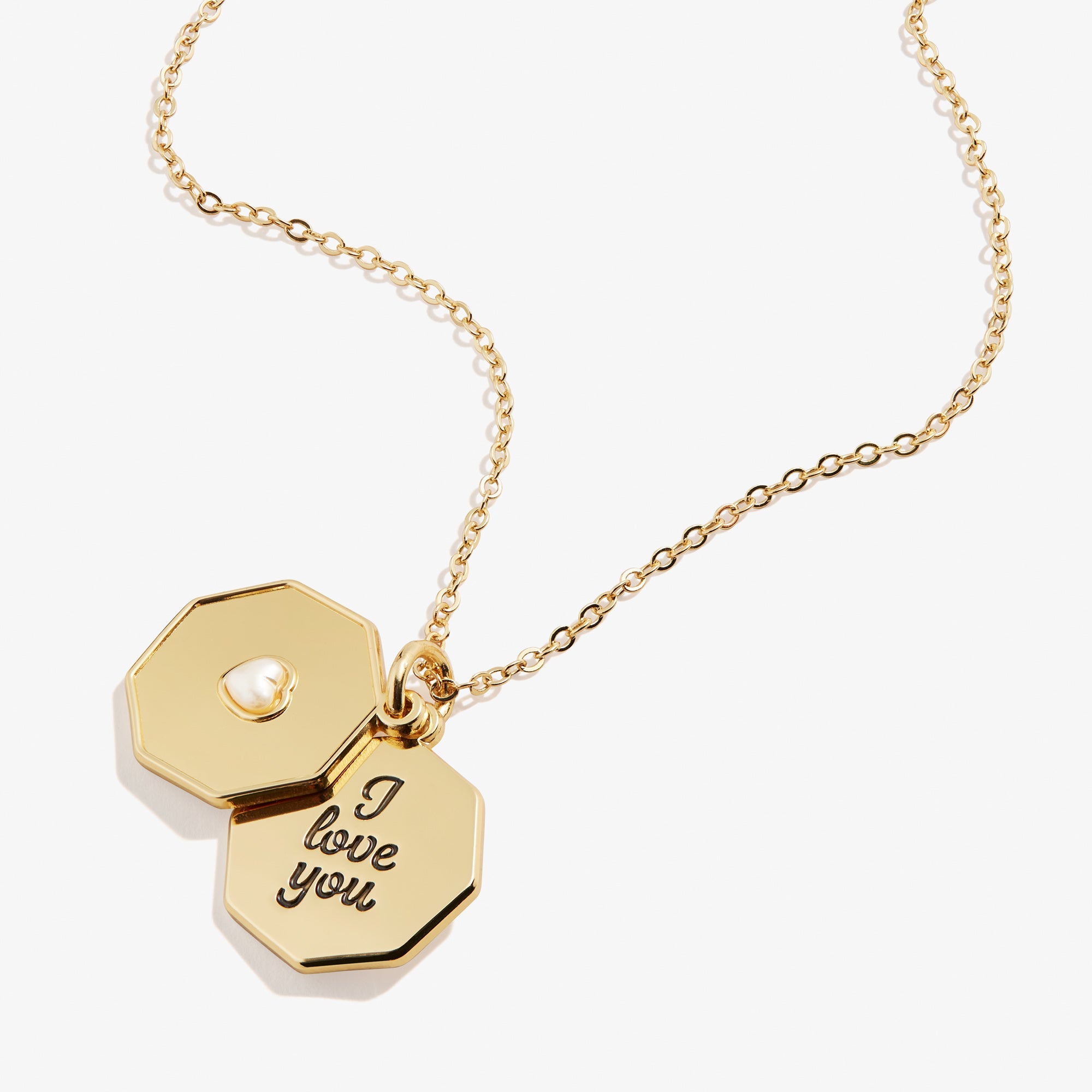 'I Love You' Slider Charm Necklace, Adjustable