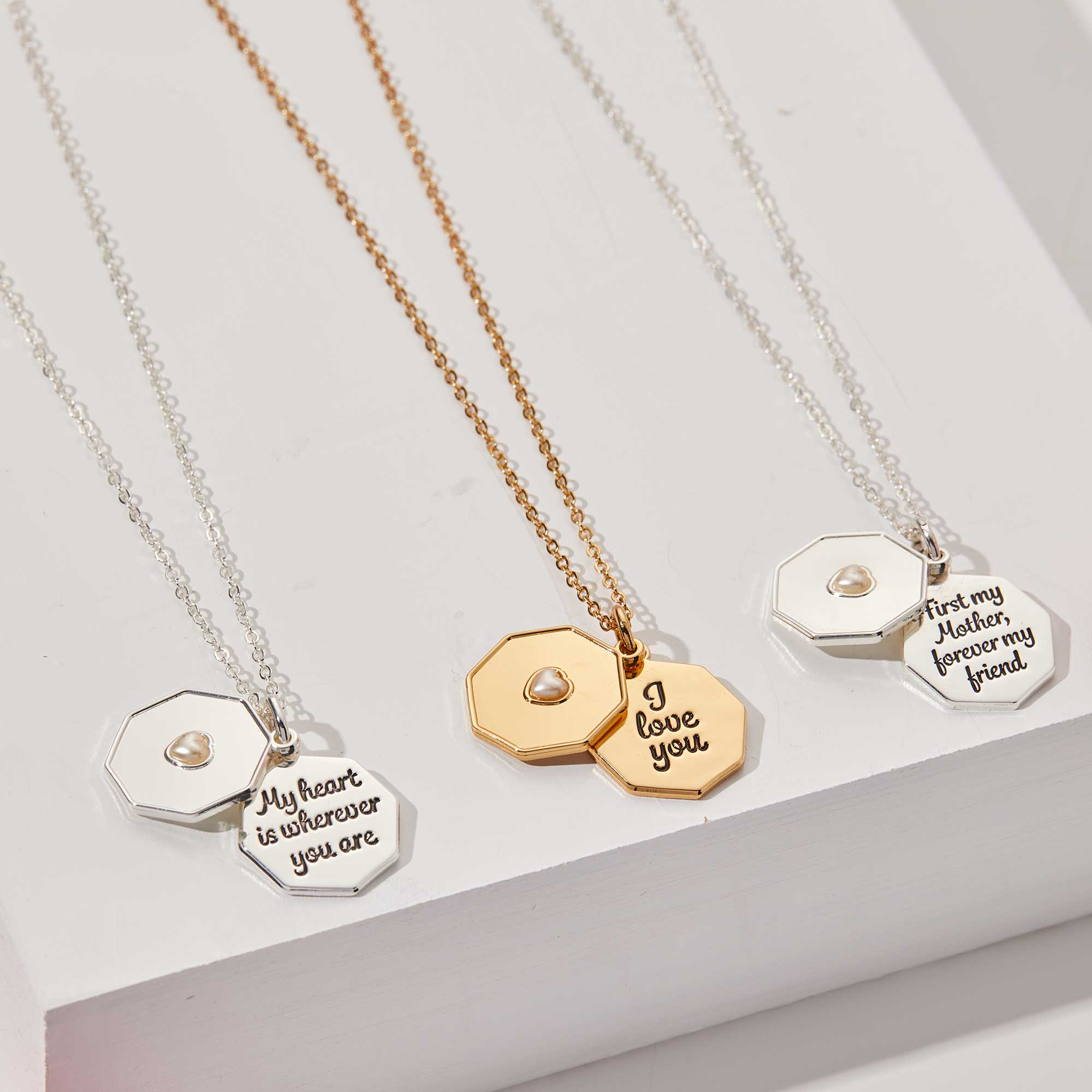 'I Love You' Slider Charm Necklace, Adjustable