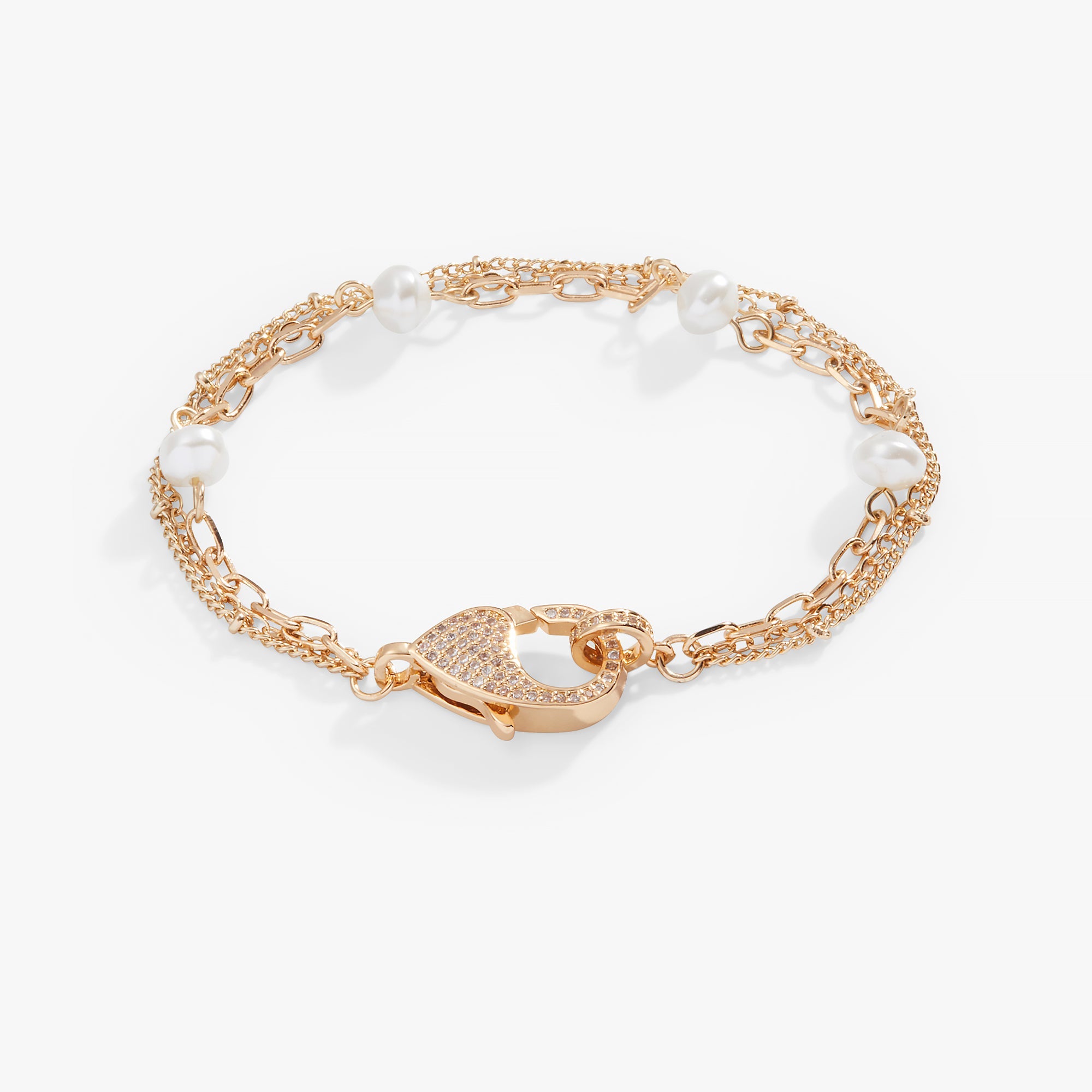 Multi-Chain Carabiner Clasp Bracelet