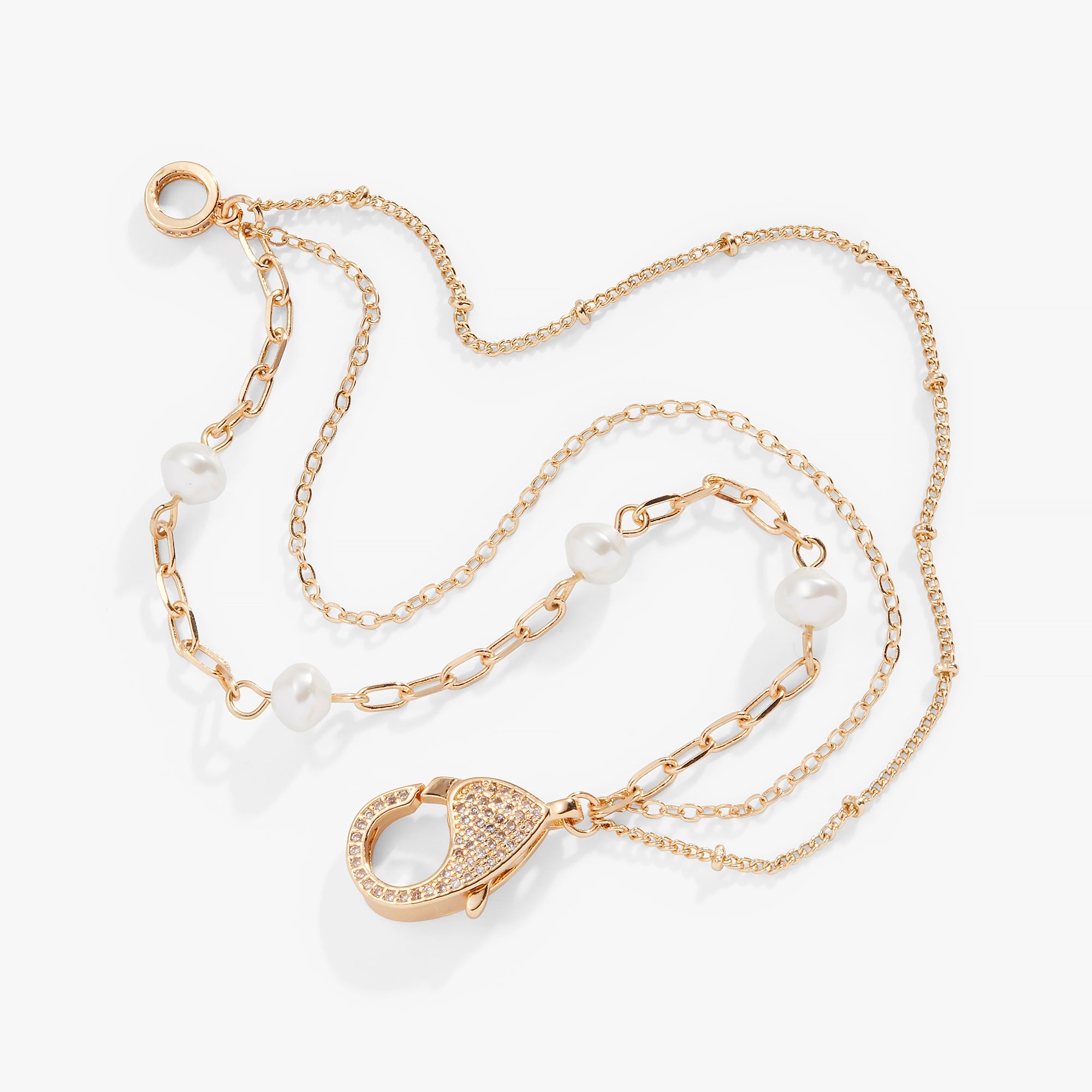 Multi-Chain Carabiner Clasp Bracelet