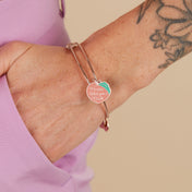 Practice What You Peach' Charm Bangle