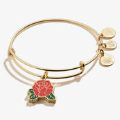 Red Rose Charm Bangle