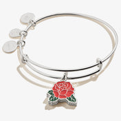 Red Rose Charm Bangle