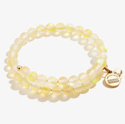 Seaglass Beaded Wrap Bracelet, Sunshine
