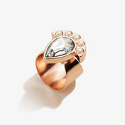 Pearl + Crystal Cocktail Ring